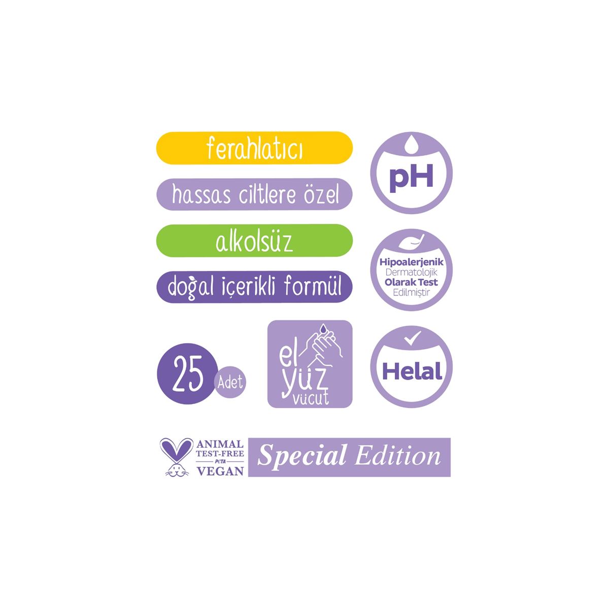 Sleepy Herbal Personal Care Wipes – Jasmine & Lavender - Travel Size – 25 Wipes