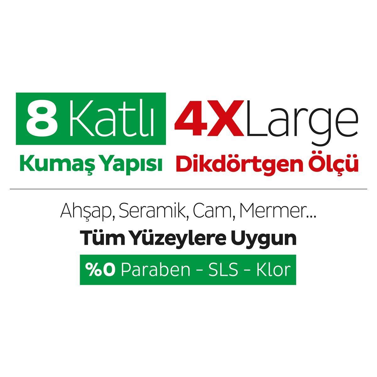 Sleepy Easy Clean Beyaz Sabun Katkılı Mopa Uyumlu Yer Temizlik Havlusu 50 Yaprak