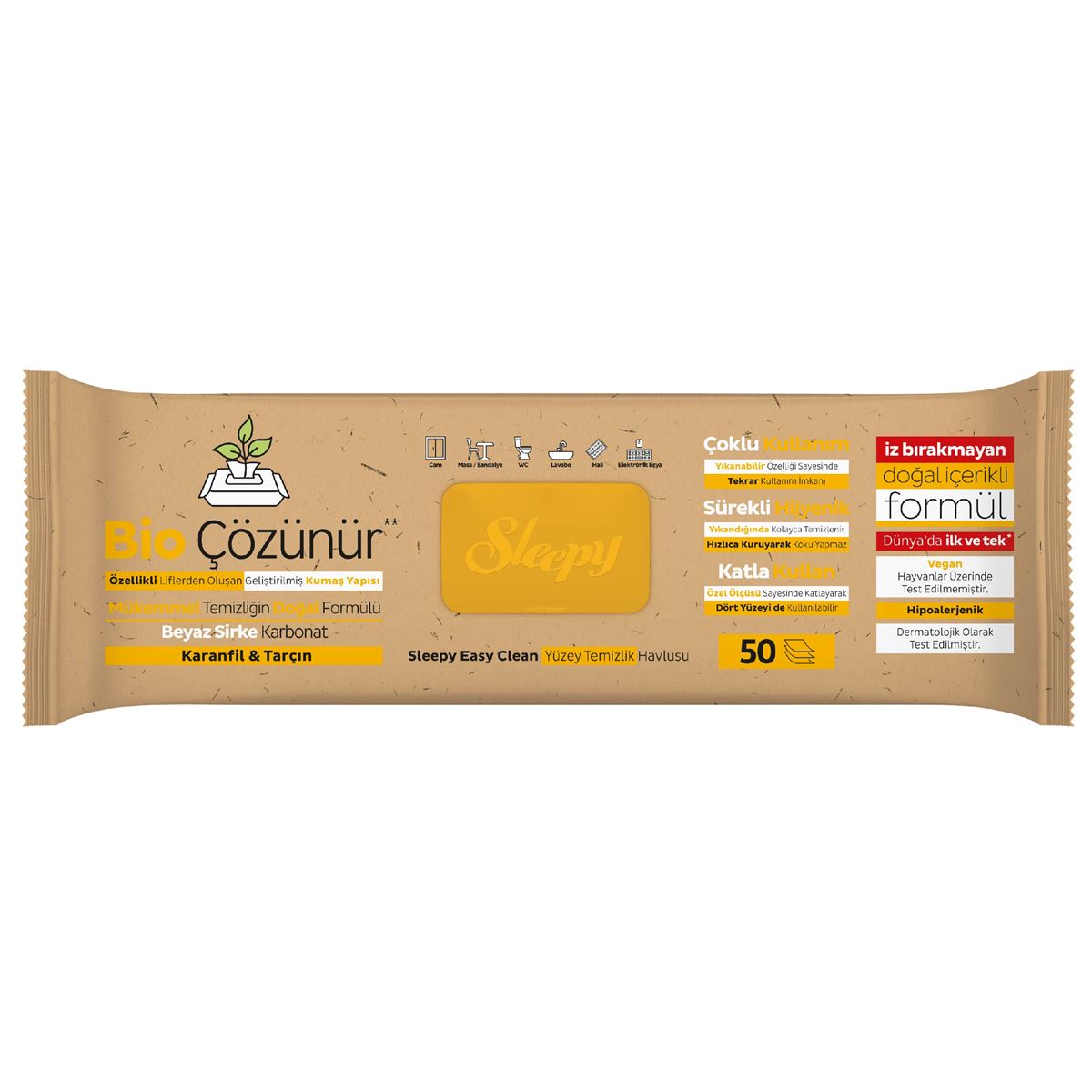 Sleepy Easy Clean Bio-Soluble Wet Wipes – Clove & Cinnamon