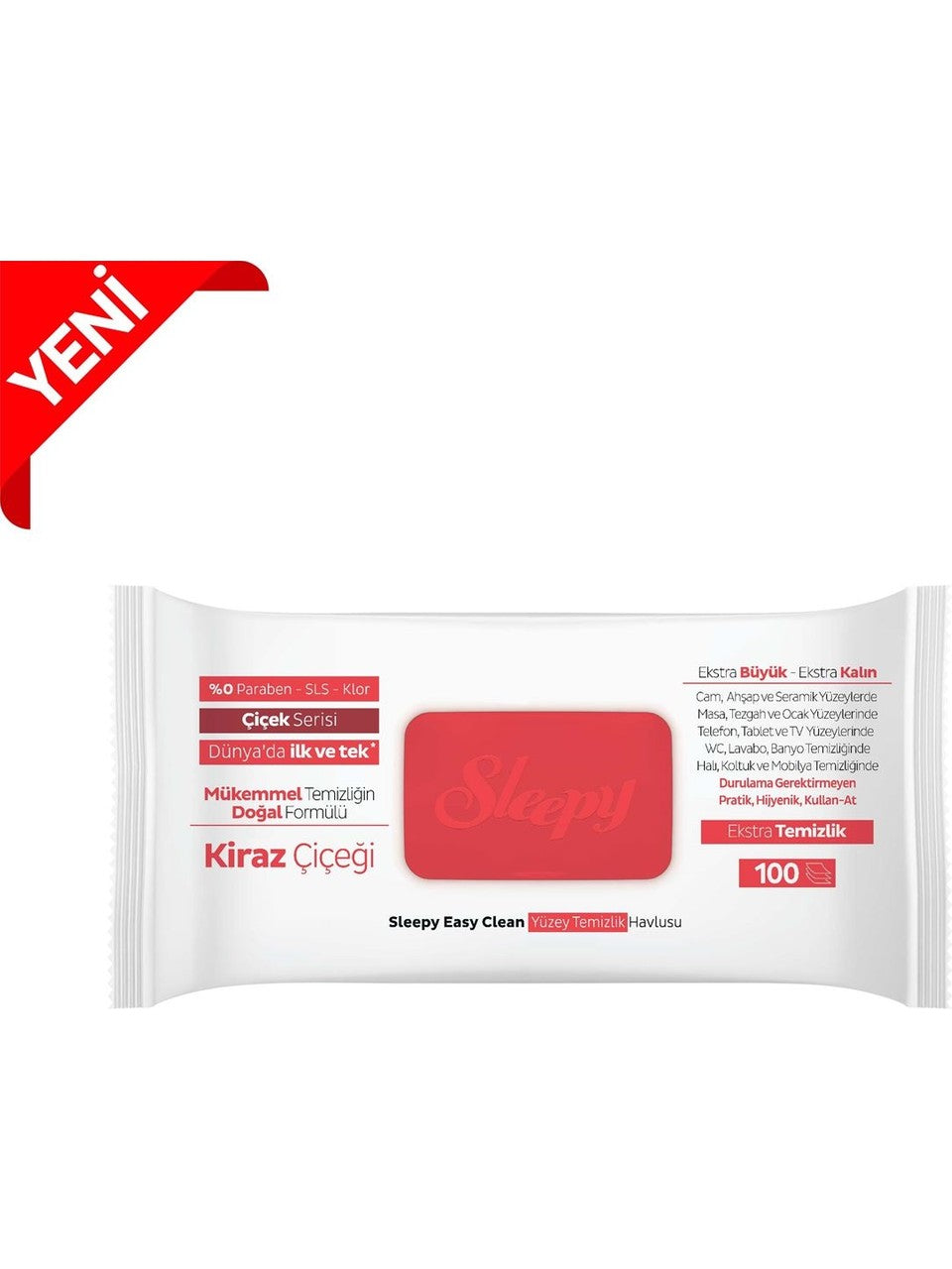 Sleepy Easy Clean Kiraz Çiçeği Islak Yüzey Temizlik Havlusu 100 Yaprak