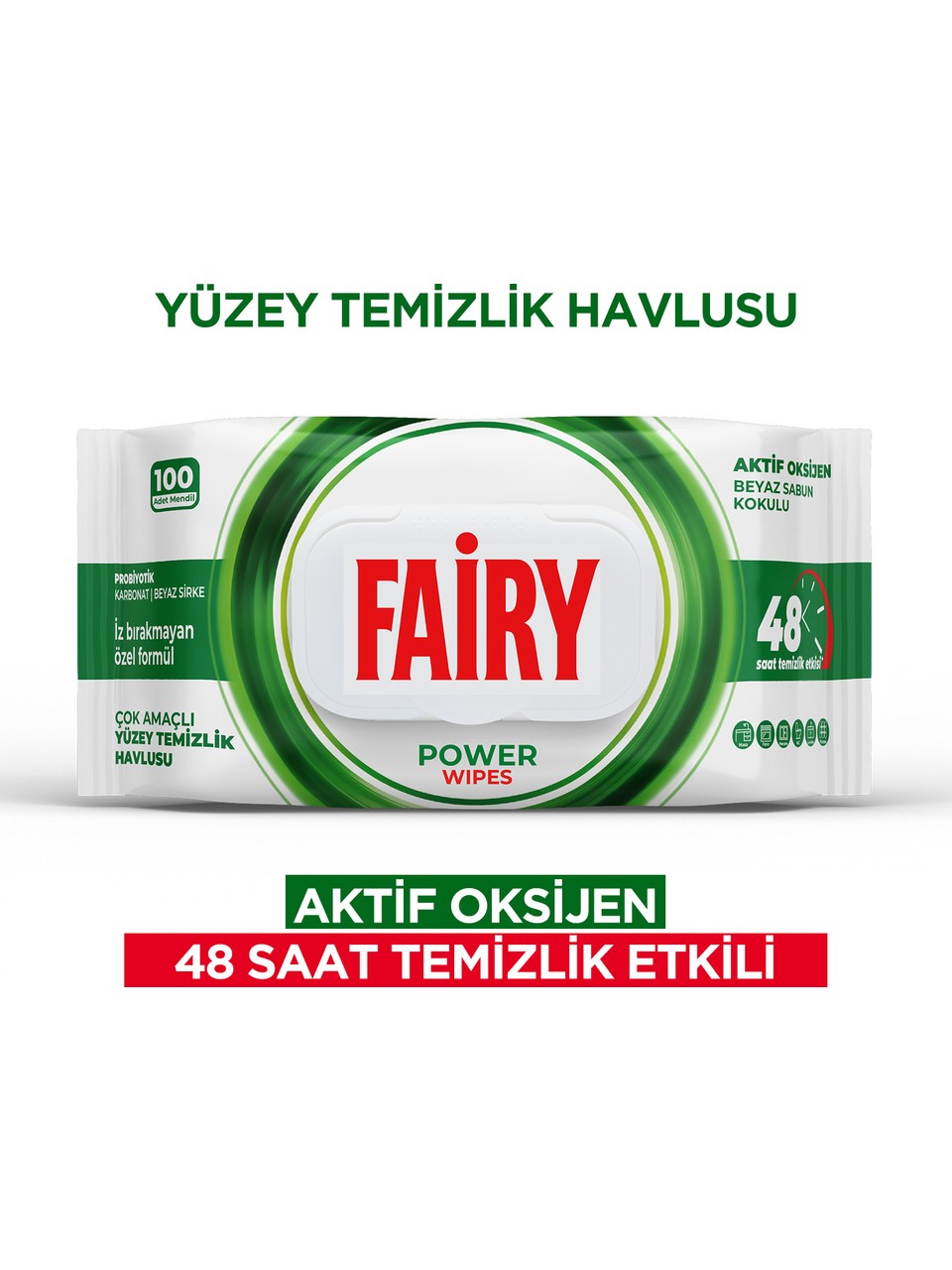 Fairy Multi-Purpose Surface Cleaning Wipes with White Soap, 100 Sheets