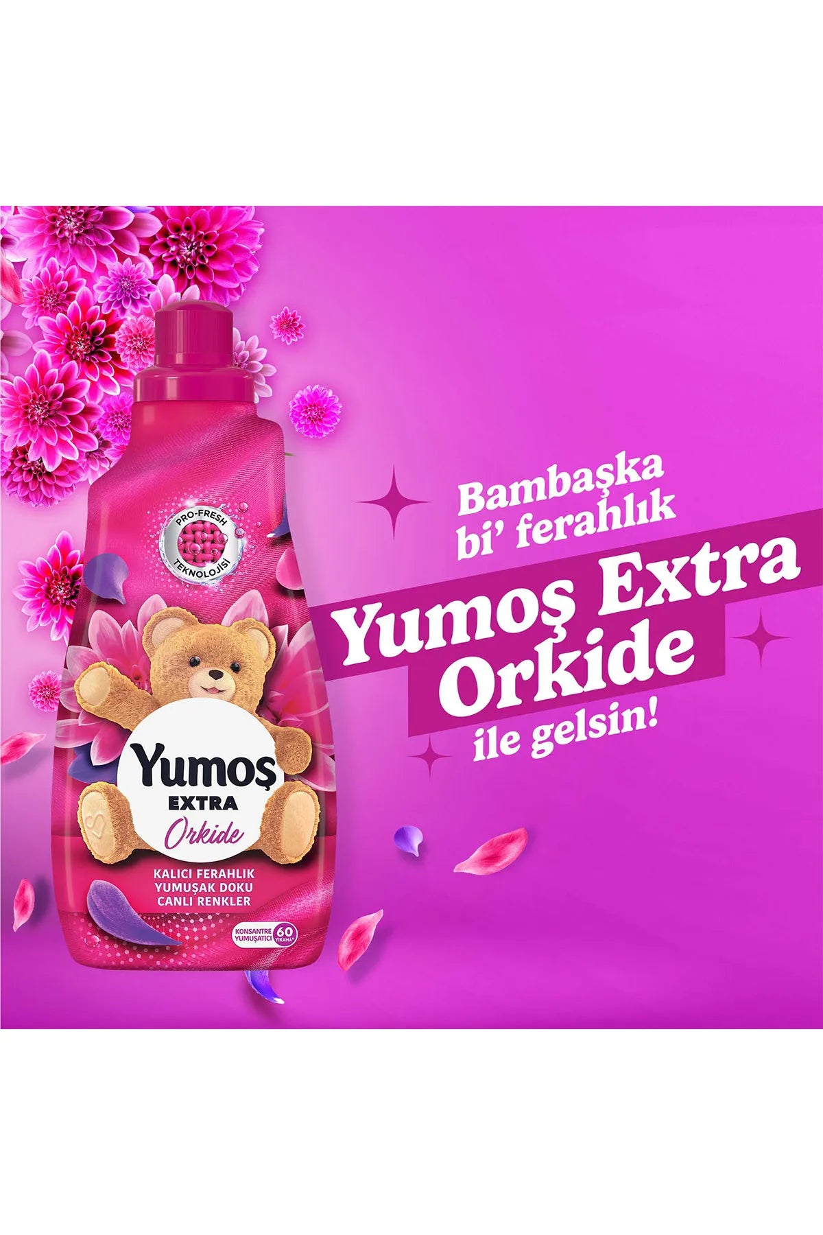 Yumoş Konsantre Yumuşatıcı Orkide Ve Yasemin 1440 ml - 60 Yıkama