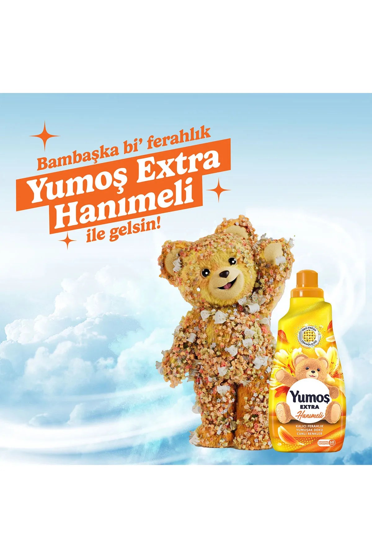 Yumoş Extra Konsantre Çamaşır Yumuşatıcısı Hanımeli 1440 ml - 60 Yıkama