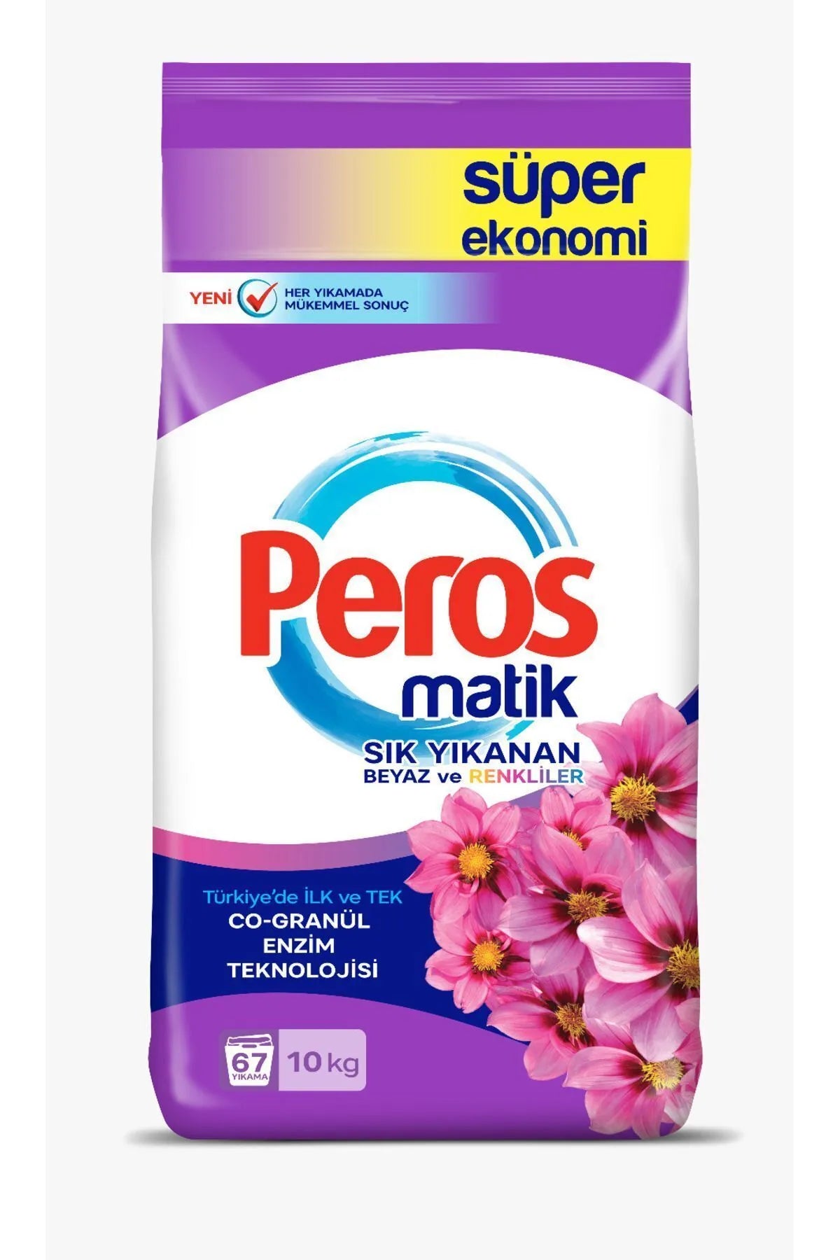 Peros Matik Beyazlar Ve Renkliler Yıldız Çiçeği 10 Kg - 67 Yıkama