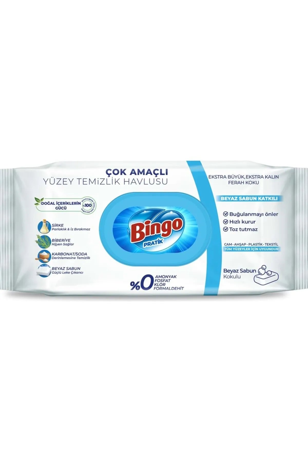 Bingo Practical Surface Cleaning Towel White Soap 96 Sheets