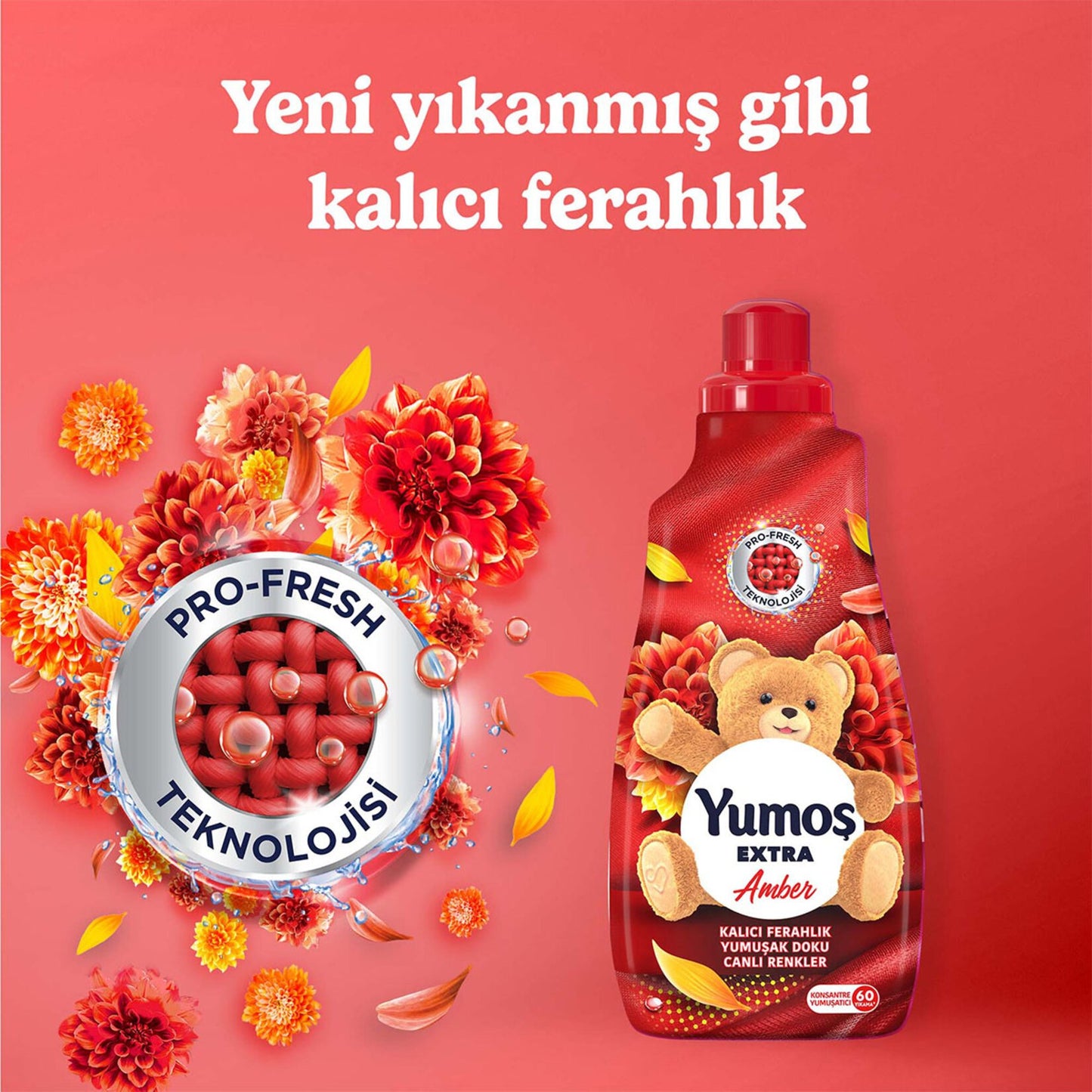 Yumoş Extra Concentrated Fabric Softener Amber 1440 ml - 60 Washes