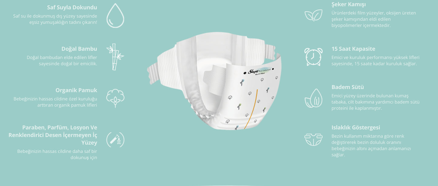 Sleepy Natural Ultra Hassas Bebek Bezi 3 Beden Midi 4-9 kg 21 Adet