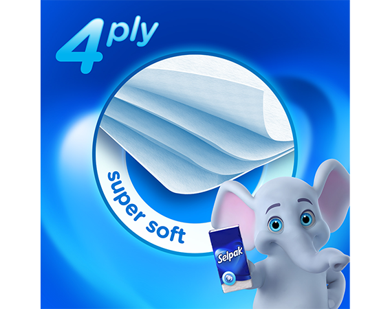Selpak Menthol Tissue 4 Layers 10x10 Pieces