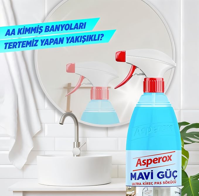 Asperox Blue Power Spray 1 Litre – Limescale and Rust Remover