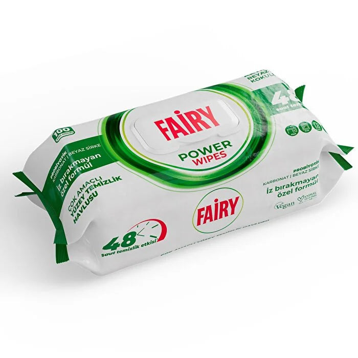 Fairy Multi-Purpose Surface Cleaning Wipes with White Soap, 100 Sheets
