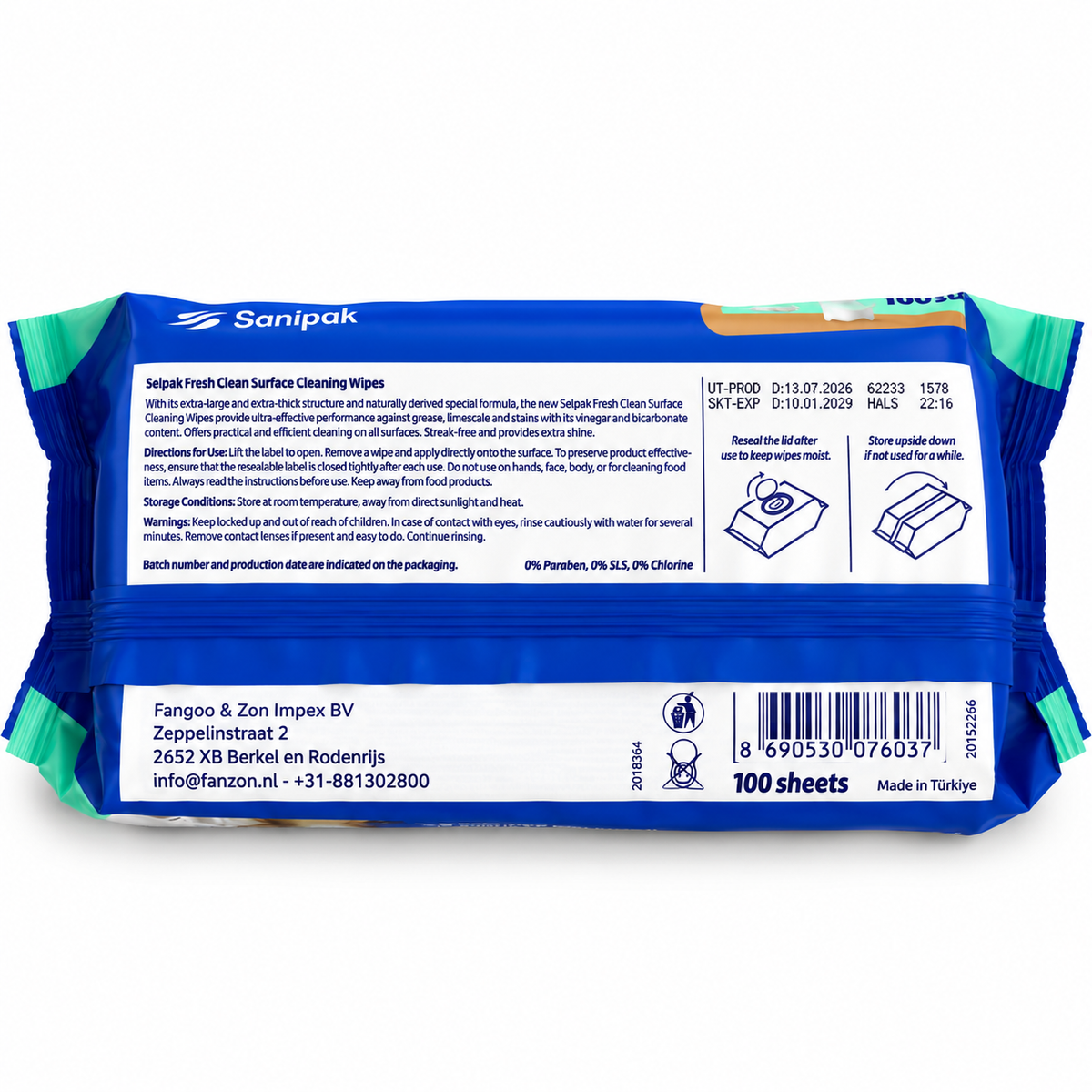 Selpak Multipurpose Cleaning Wipes – White Soap Scented – 100 Sheets
