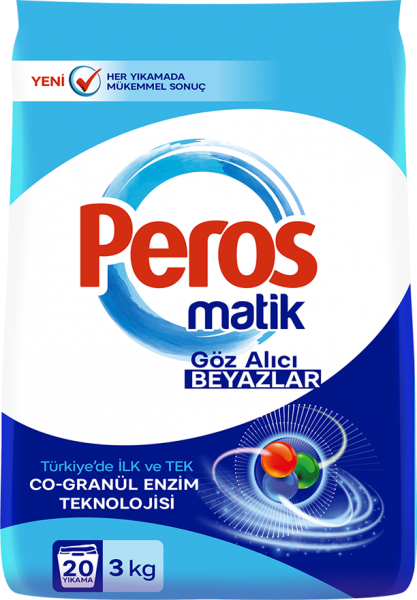 Peros Powder Detergent for Whites 3 Kg - 20 Washes