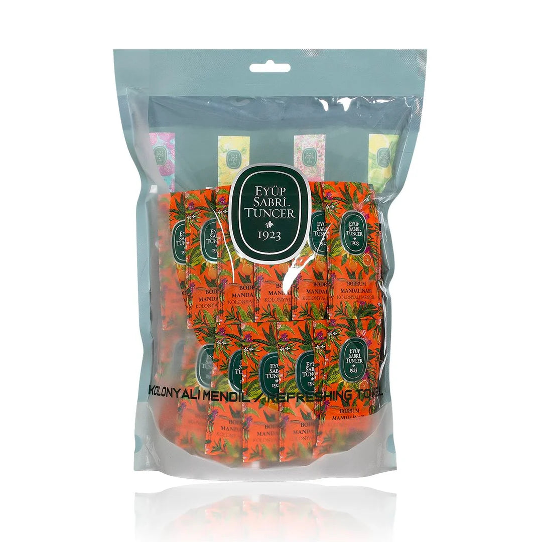 Eyüp Sabri Tuncer Bodrum Tangerine verfrissende handdoeken, 150 stuks (klein formaat)