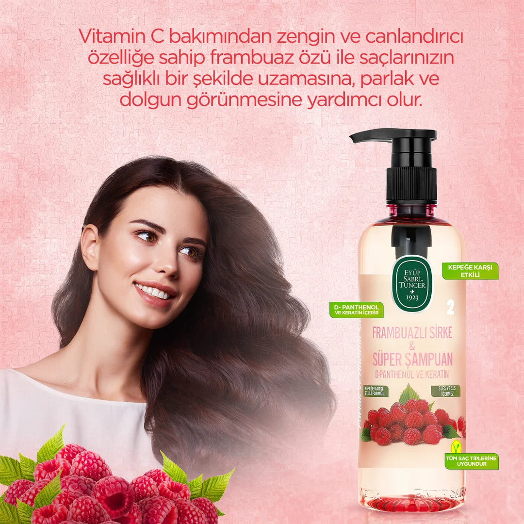 Eyüp Sabri Tuncer Ahududu Sirkesi & Süper Şampuan 500 ml