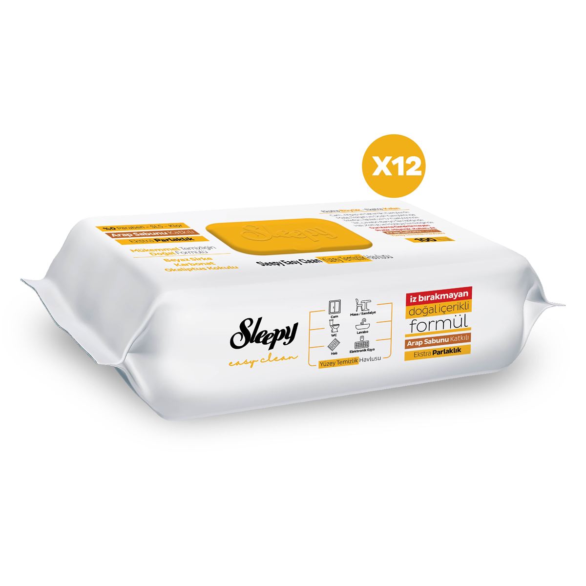 12 x Sleepy Easy Clean Dish Soap Added Surface Cleaning Towel 100 Sheets - Free Shipping