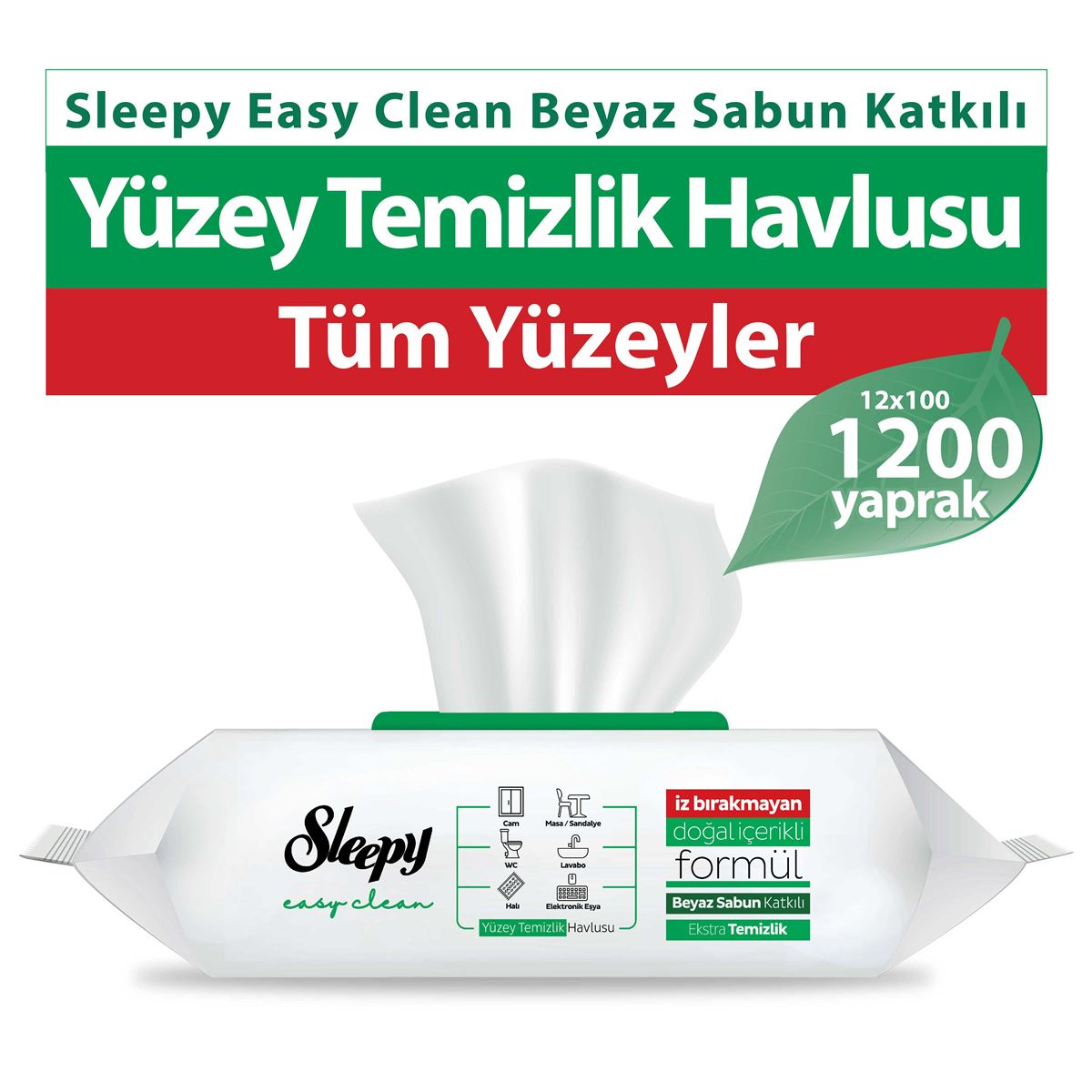 Sleepy Easy Clean oppervlaktereinigingsdoek 100 vellen