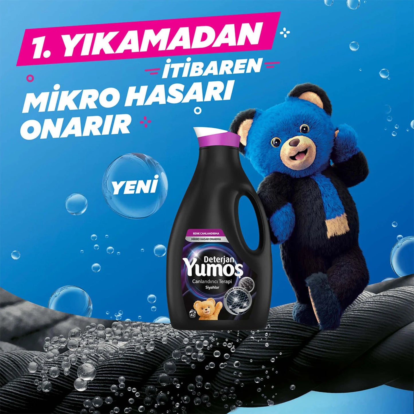 Yumoş Sıvı Çamaşır Deterjanı 2520 ml Siyah Bakım