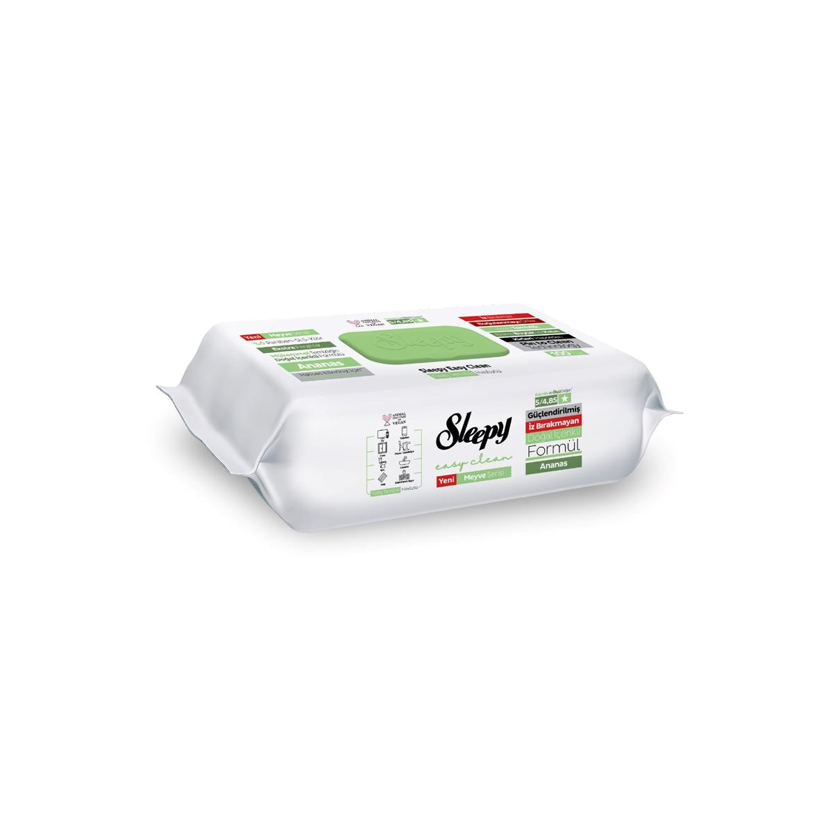 Sleepy Easy Clean Pineapple Surface Cleaning Wipes 100 Sheets
