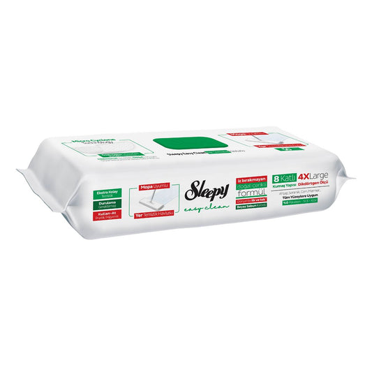 Sleepy Easy Clean White Soap Added Mop Compatible Floor Cleaning Towel 50 Sheets