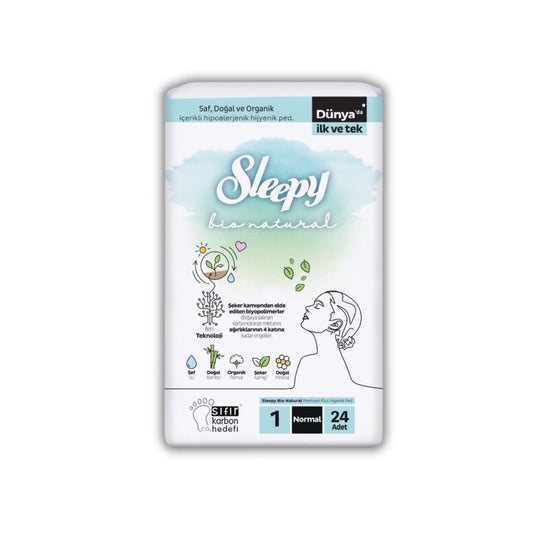 Sleepy Bio Natural Premium Plus Sanitary Pads No.1 / 24 pcs
