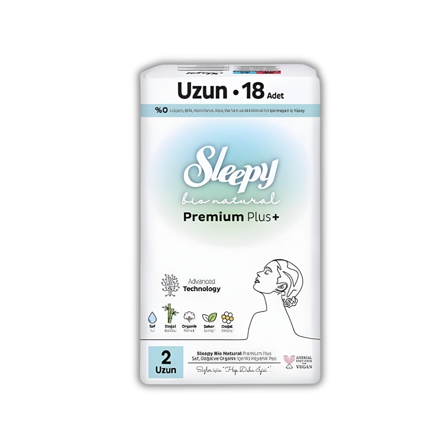 Sleepy Bio Natural Premium Plus Sanitary Pads No.2 / 18 pcs