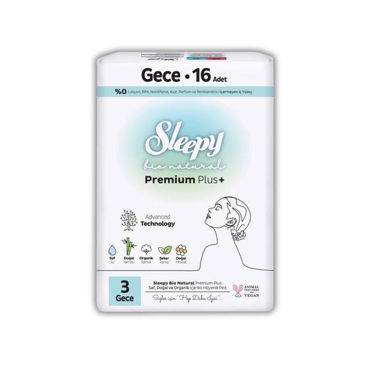 Sleepy Bio Natural Premium Plus Sanitary Pads No.3 / 18 pcs