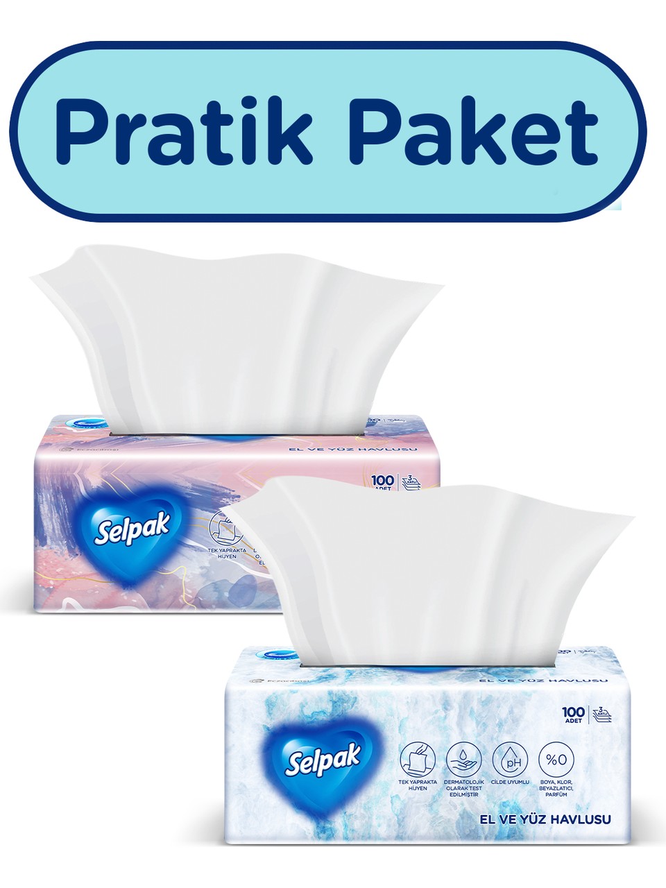 Selpak Yüz Havlusu 100 adet