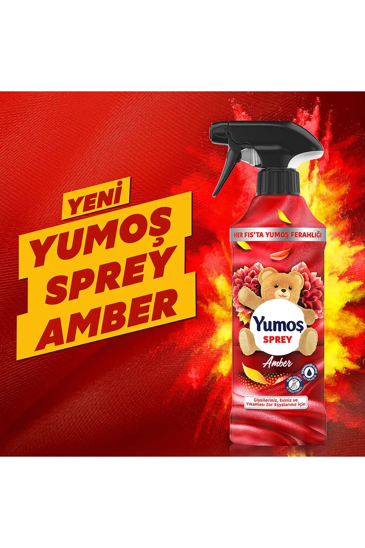 Yumoş Spray Clothes Spray for Hard-to-Wash Items Amber 450 ml