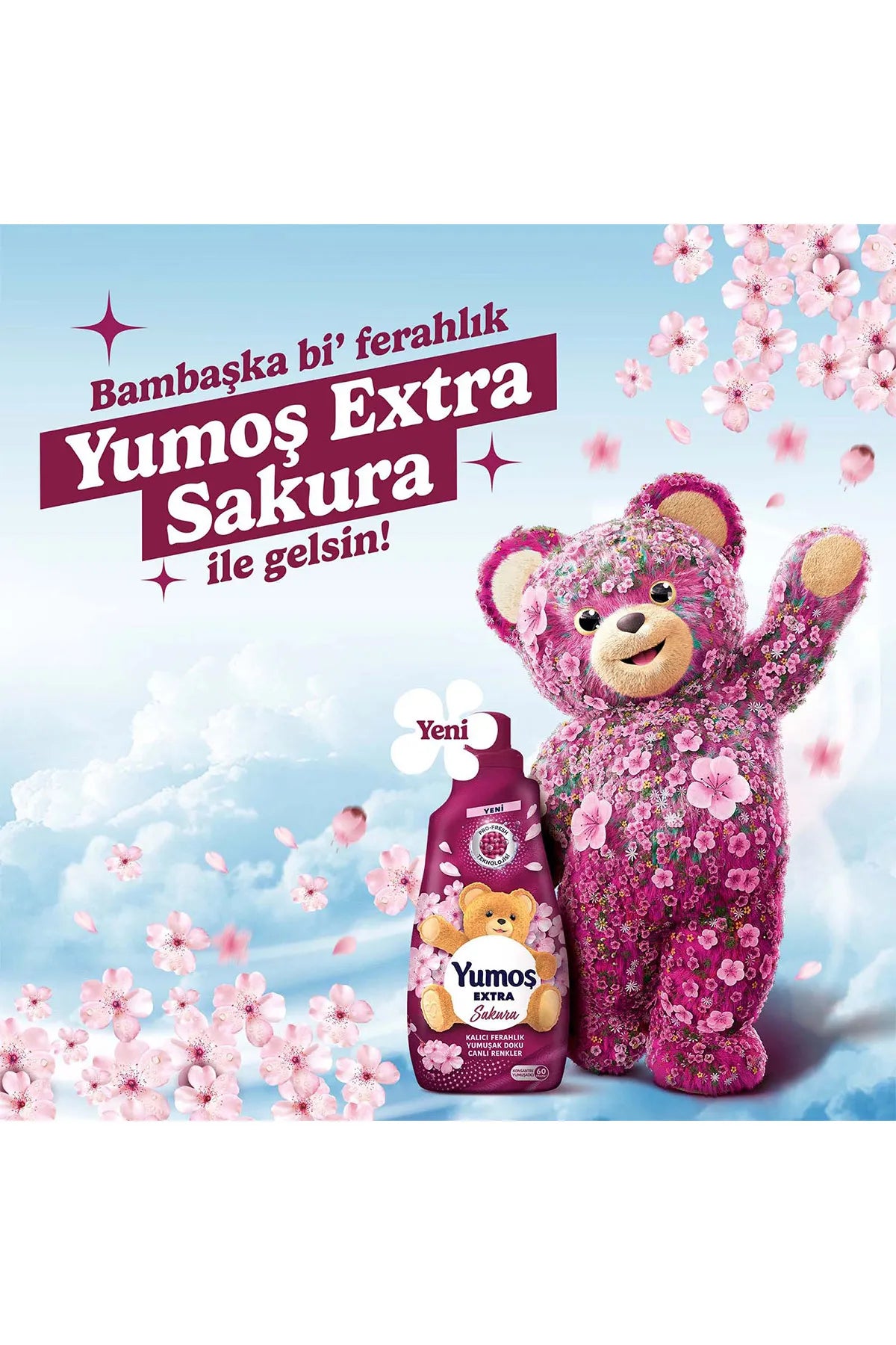 Yumoş Extra Concentrated Fabric Softener Sakura 1440 ml - 60 Washes