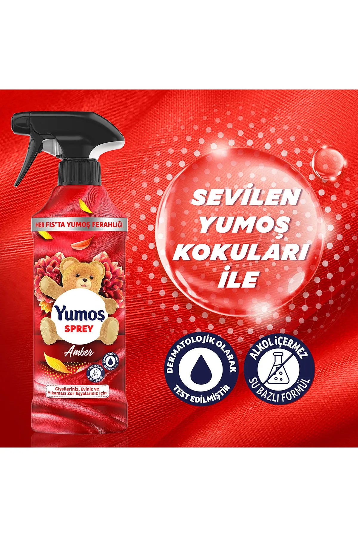 Yumoş Spray Clothes Spray for Hard-to-Wash Items Amber 450 ml