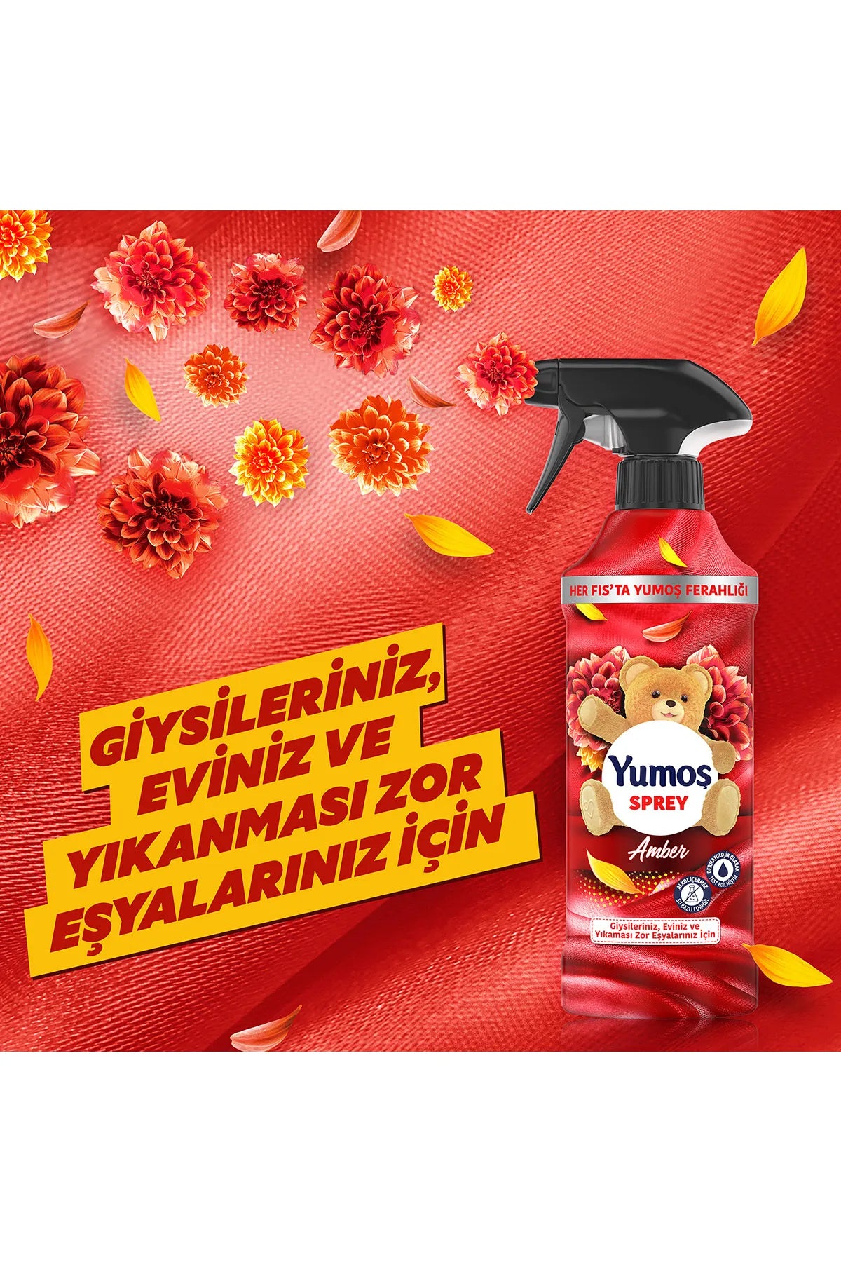 Yumoş Spray Clothes Spray for Hard-to-Wash Items Amber 450 ml