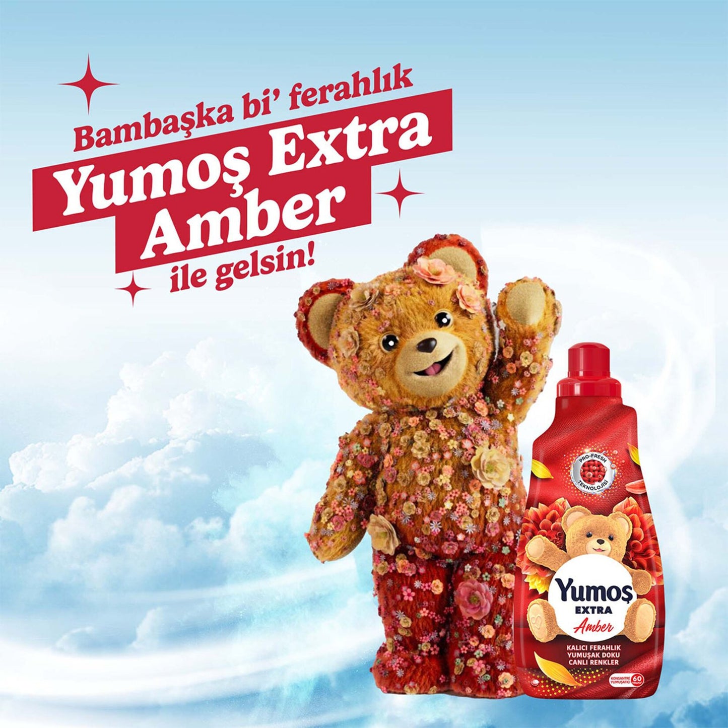 Yumoş Extra Konsantre Çamaşır Yumuşatıcı Amber 1440 ml - 60 Yıkama