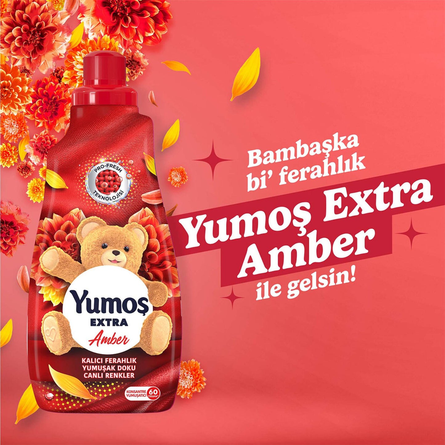 Yumoş Extra Konsantre Çamaşır Yumuşatıcı Amber 1440 ml - 60 Yıkama