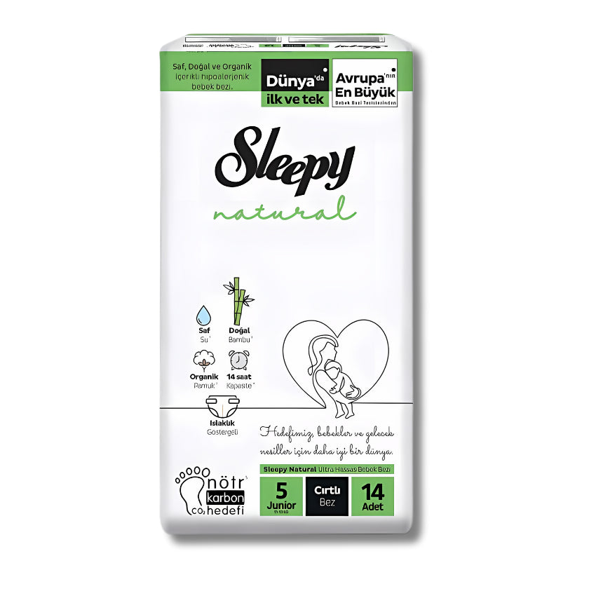 Sleepy Natural Ultra Sensitive Babyluier Maat 5 Junior (11-18 Kg) - 14 Stuks