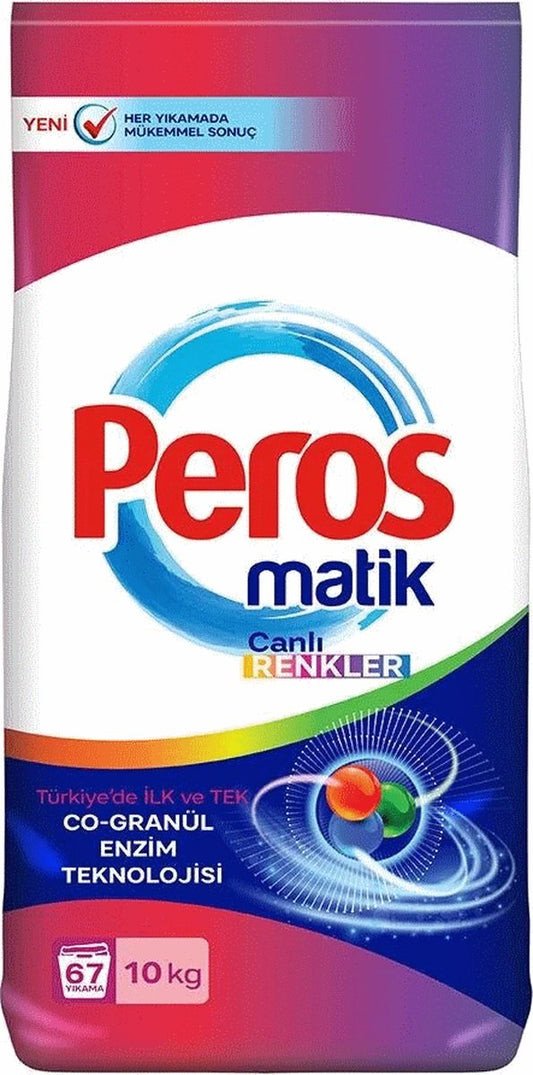 Peros Matic Washing Powder Detergent for Colored Laundry 10Kg 67 Washes