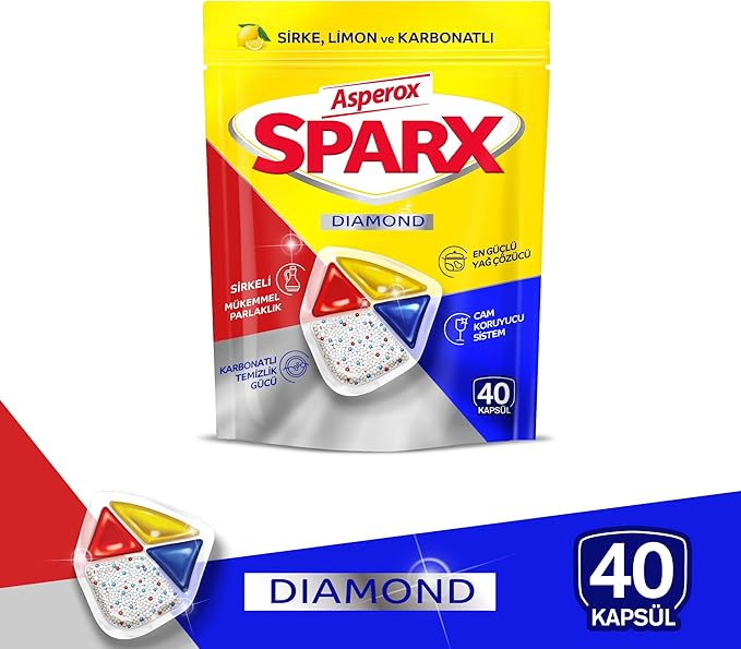 ASPEROX Sparx Diamond Dishwashing 40 Capsules