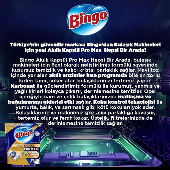 Bingo Dishwasher Capsules Pro Max 40 pcs