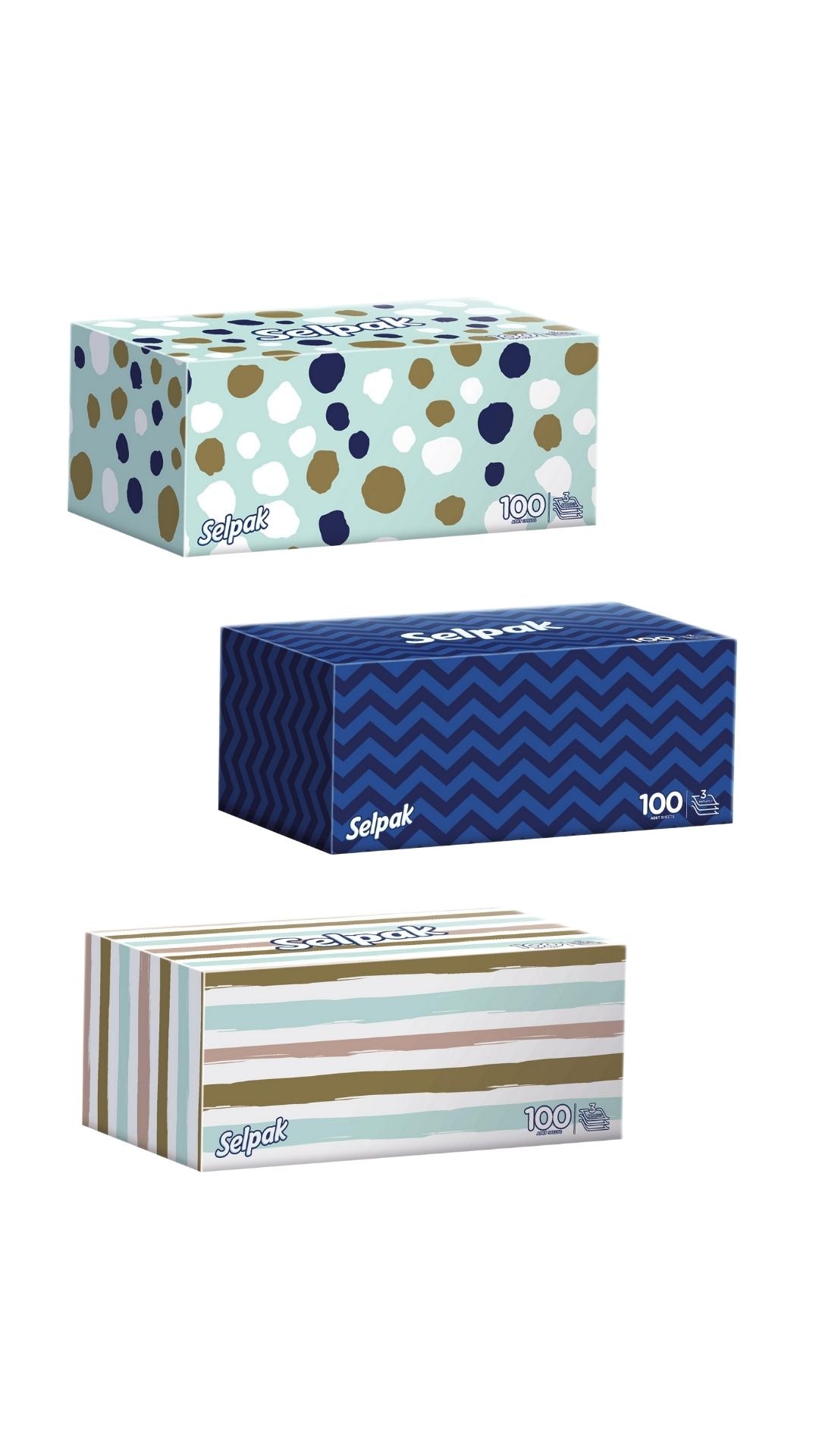 Selpak Tissue 100 Sheets x 3 Pieces