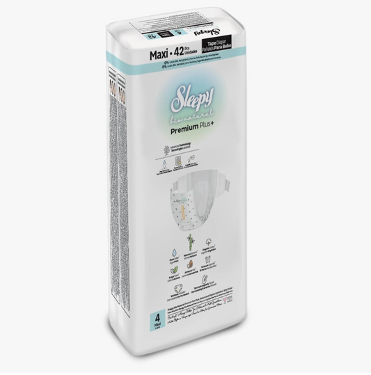 Sleepy Bio Natural Premium Plus Diapers Size 4 (7-14 Kg) 42 Pieces