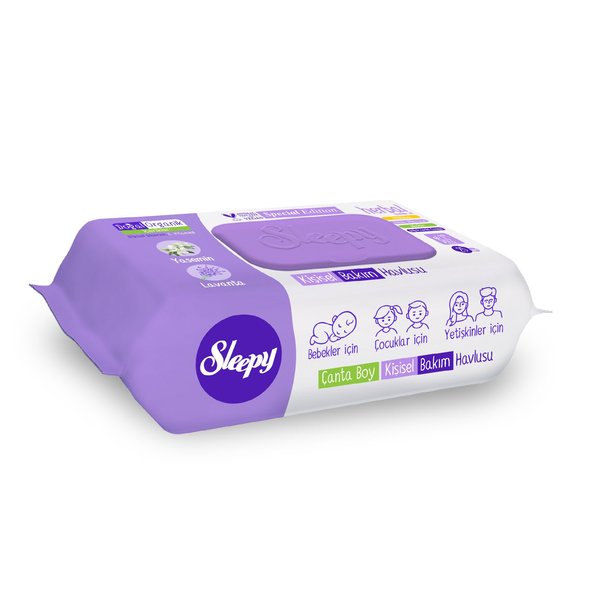 Sleepy Herbal Personal Care Wipes – Jasmine & Lavender - Travel Size – 25 Wipes