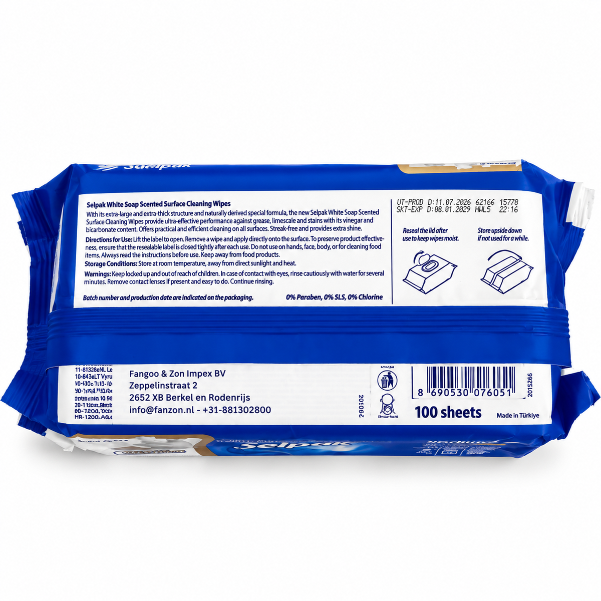 Selpak Multifunctionele Reinigingsdoekjes – Fresh Clean – 100 vel
