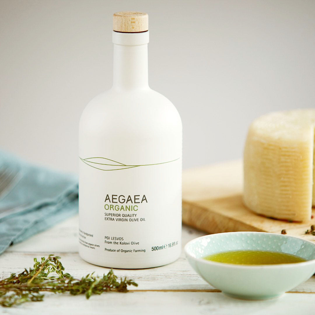 Aegaea Organic estate grown olive oil from Protoulis family olive groves in Lesvos