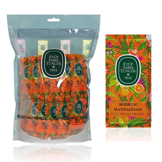 Eyüp Sabri Tuncer Bodrum Tangerine verfrissende handdoeken, 150 stuks (klein formaat)