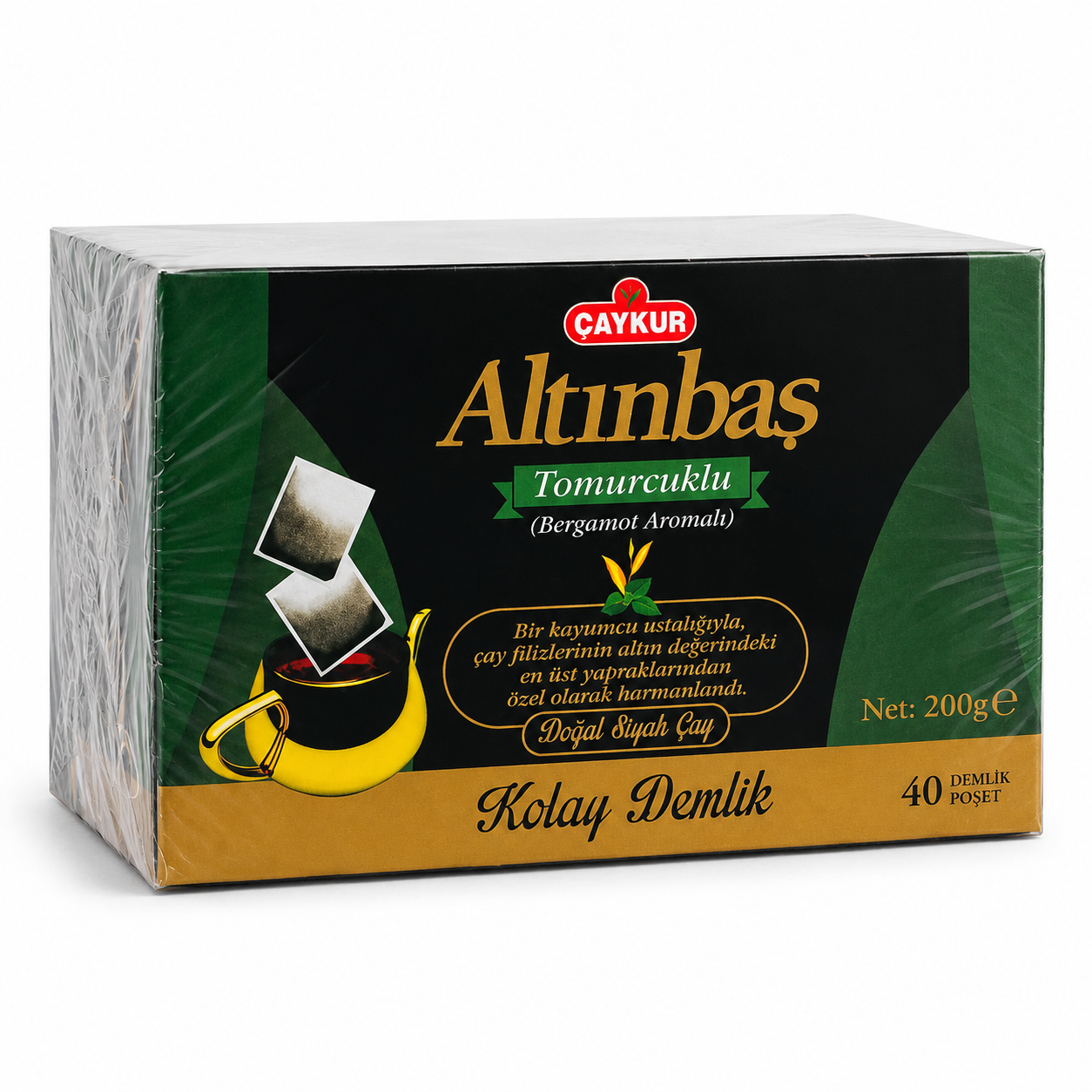 ÇAYKUR Altınbaş bergamot flavoured Turkish black tea bags 200g with 40 demlik tea bags