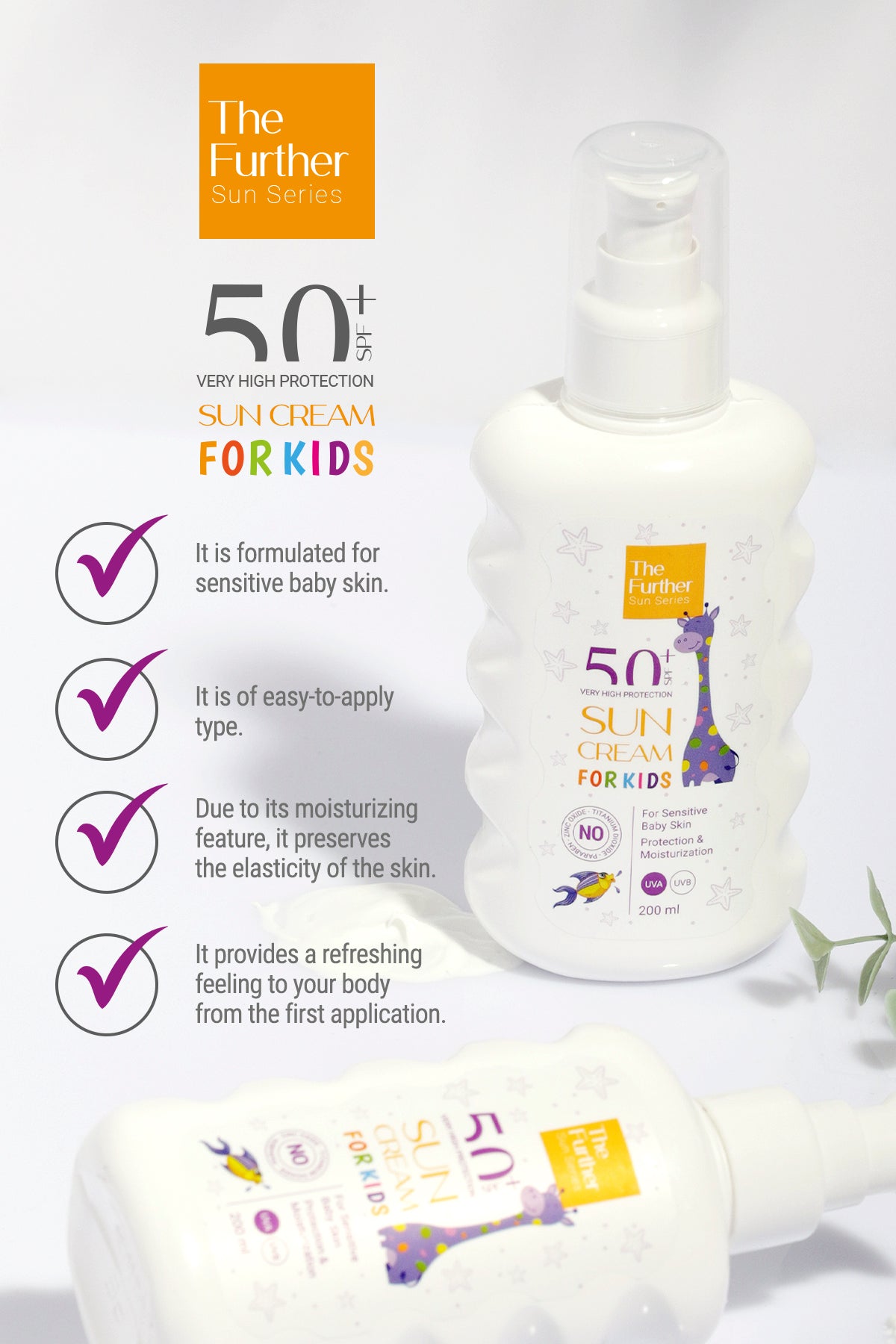 De Verdere Kinderzonnebrandcrème Spf 50 Factor 200 ml