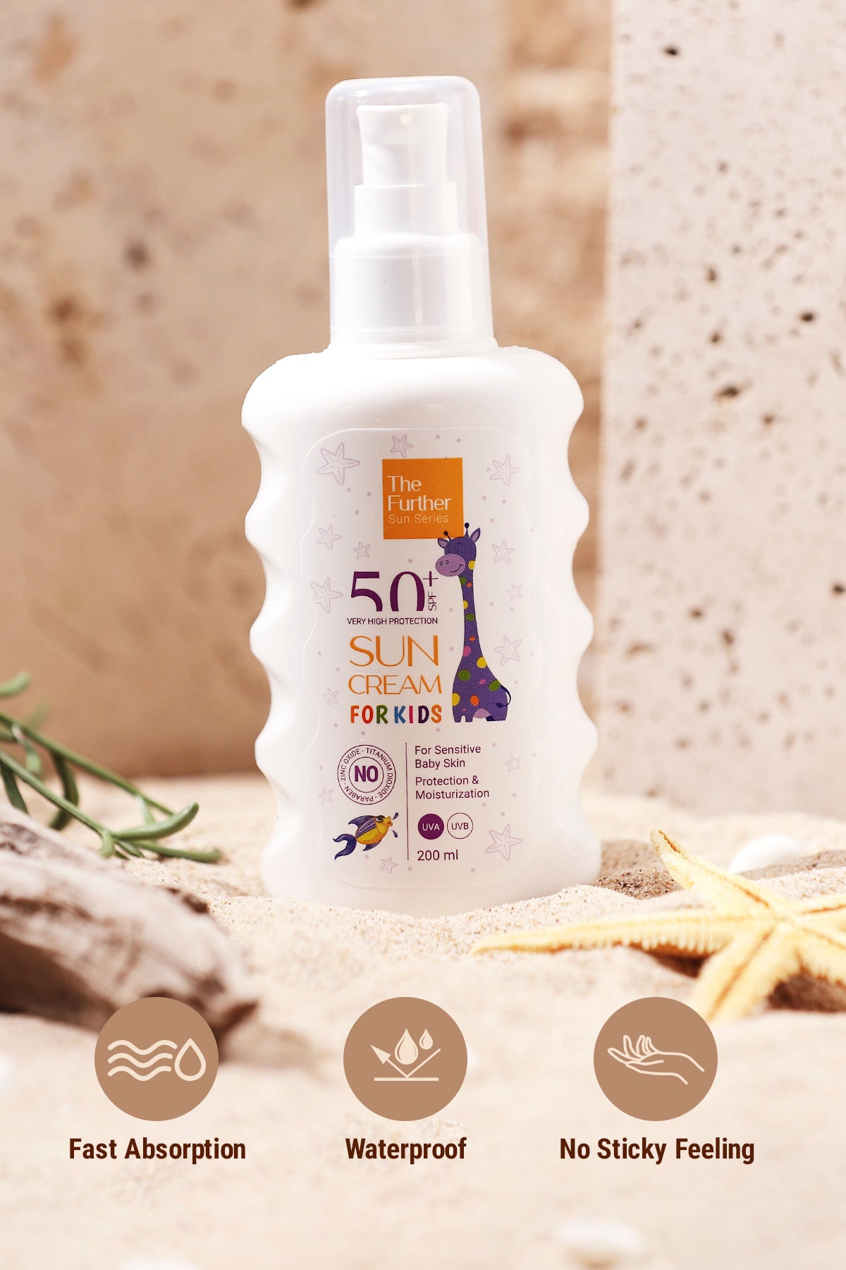 De Verdere Kinderzonnebrandcrème Spf 50 Factor 200 ml