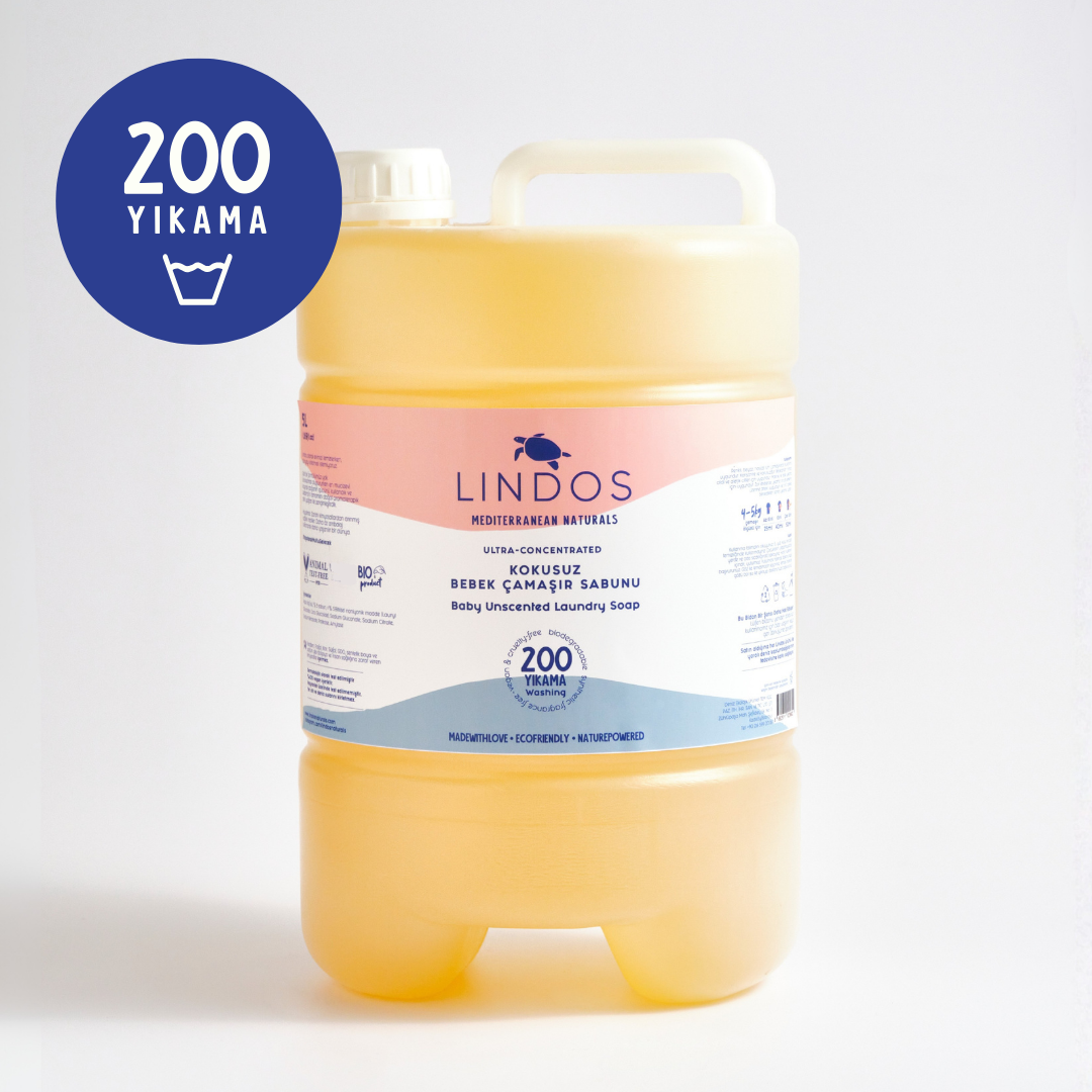 Lindos Naturals Natural Baby Laundry Detergent – Fragrance-Free – 5 L – Up to 200 Washes