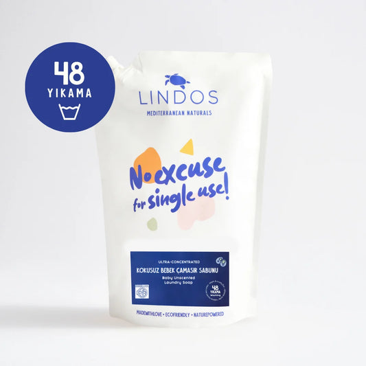 Lindos Naturals Doğal Bebek Çamaşır Deterjanı Yedek – Kokusu – 1200 ml – 48 Yıkamaya Kadar