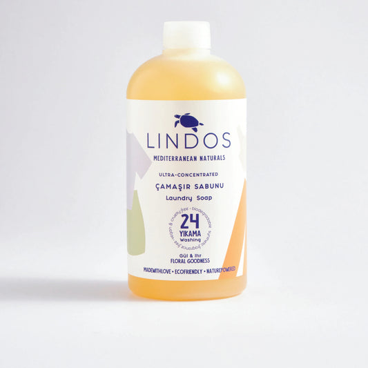 Lindos Naturals Laundry Detergent, Herbal Soap – Rose & Neroli, 600 ml
