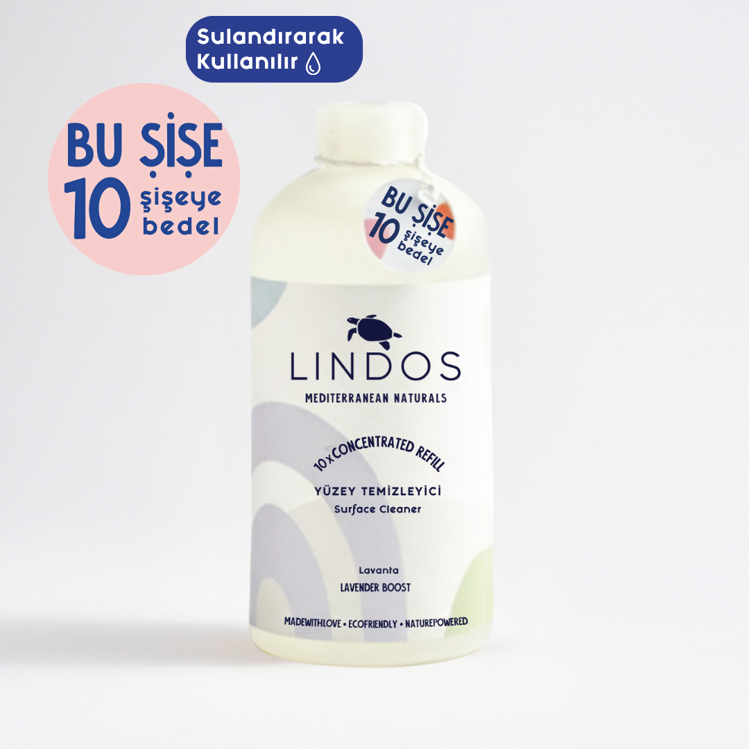 Lindos Naturals Super Concentrated Surface Cleaner – Lavender – 600 ml + Spray Bottle